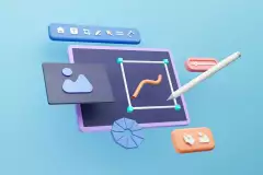 Schematische Darstellung eines Bildschirms mit verschiedenen Programmen